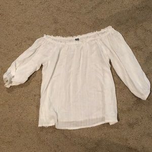 White off the shoulder flowly top